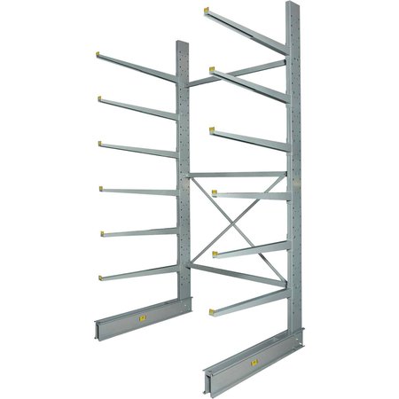 GLOBAL INDUSTRIAL Single Sided Heavy Duty Cantilever Rack Starter, 72inWx58inDx144inH 320825